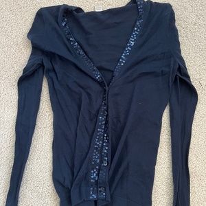 Navy Sequin Cardigan